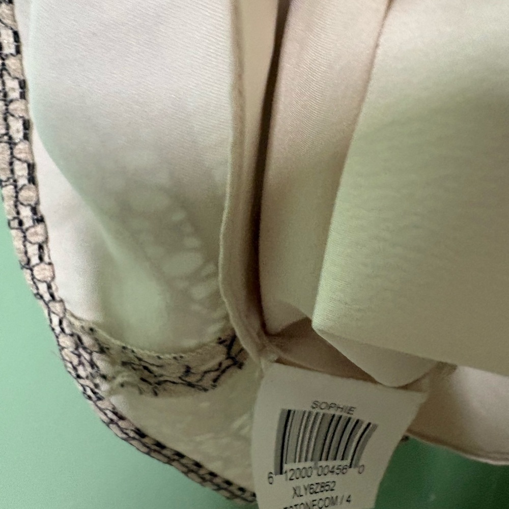 NWT BCBGMaxAzria Cream and Black Lace Midi Dress 0 zipper - Picture 10 of 16